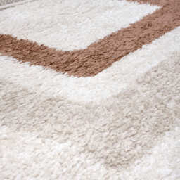 Moodi Shaggy Cream/Terra Slatefern Rug - thumbnail 3