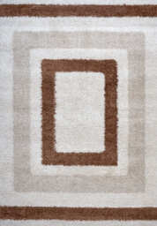 Moodi Shaggy Cream/Terra Slatefern Rug - thumbnail 1