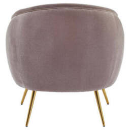 Manhattan Mink Velvet Curved Accent Chair - thumbnail 6