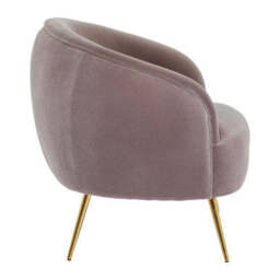 Manhattan Mink Velvet Curved Accent Chair - thumbnail 5