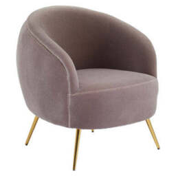 Manhattan Mink Velvet Curved Accent Chair - thumbnail 4