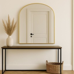 Yoko - Gold Metal Gentle Arch Mirror - 120cm x 95cm - thumbnail 4