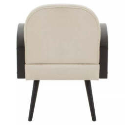 Hala Cream Velvet and Rattan Armchair - thumbnail 5
