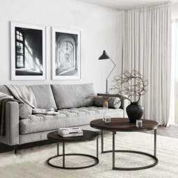 Teburu Coffee Table - Wooden (D60/H45) - thumbnail 4