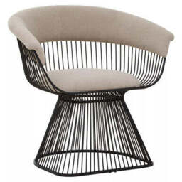 Vogue Mink Velvet and Black Frame Chair - thumbnail 3