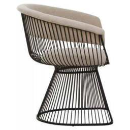 Vogue Mink Velvet and Black Frame Chair - thumbnail 4