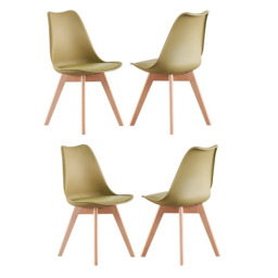 Jamie Lorenzo Dining Chairs Set of 4 & 6 - Lime Green / Set of 4