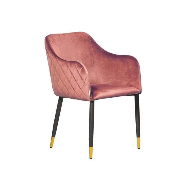 Verona LUX velvet dining chair - Dusty Pink / Single
