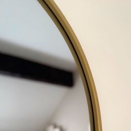 Emi - Full Length Gold Metal Runway Oval Mirror - 180cm x 80cm - thumbnail 4