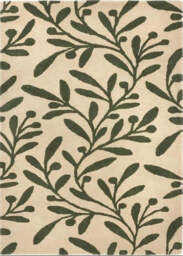 Cream Wool Rug Floral Design - 160X230 cm
