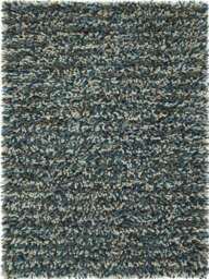 Rocks Blue Shaggy Pile Wool Rug - 120X170 cm