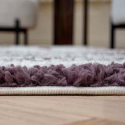 Moodi Shaggy Grey/Purple Smokeberry Rug - thumbnail 5
