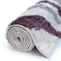 Moodi Shaggy Grey/Purple Smokeberry Rug - thumbnail 6