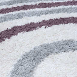 Moodi Shaggy Grey/Purple Smokeberry Rug - thumbnail 3