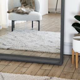 Hanaka - Full Length Black Oak Rectangle Mirror - 200cm x 100cm - thumbnail 2