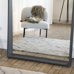 Hanaka - Full Length Black Oak Rectangle Mirror - 200cm x 100cm - thumbnail 5