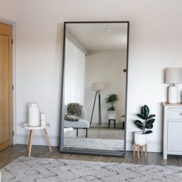 Hanaka - Full Length Black Oak Rectangle Mirror - 200cm x 100cm - thumbnail 4