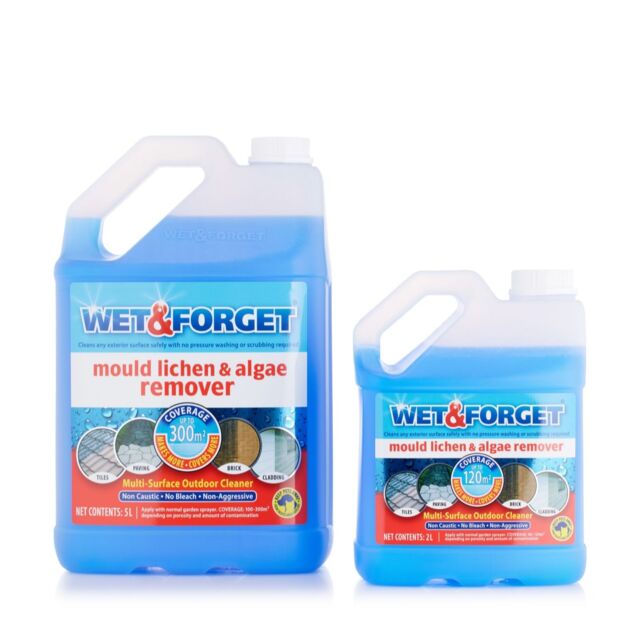 Wet & Forget Outdoor Mould Lichen & Algae Remover 5+2L bundle