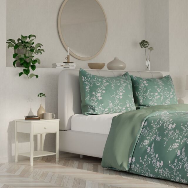 Supersoft by Cozee Home Leaf Print 3 Piece Duvet