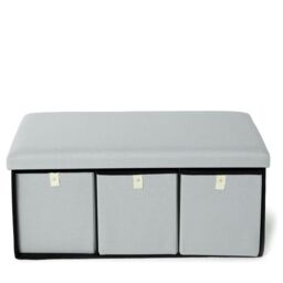 Organised Options Collapsible Storage Ottoman with Drawers