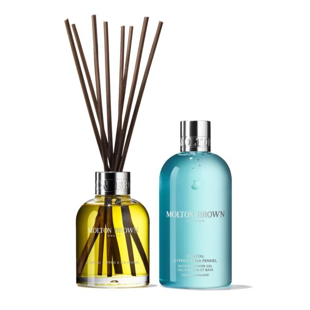 Molton Brown Costal Cypress Reed Diffuser and Body Wash Duo