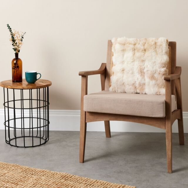Cozee Home Textured Luxury Faux Fur Cushion