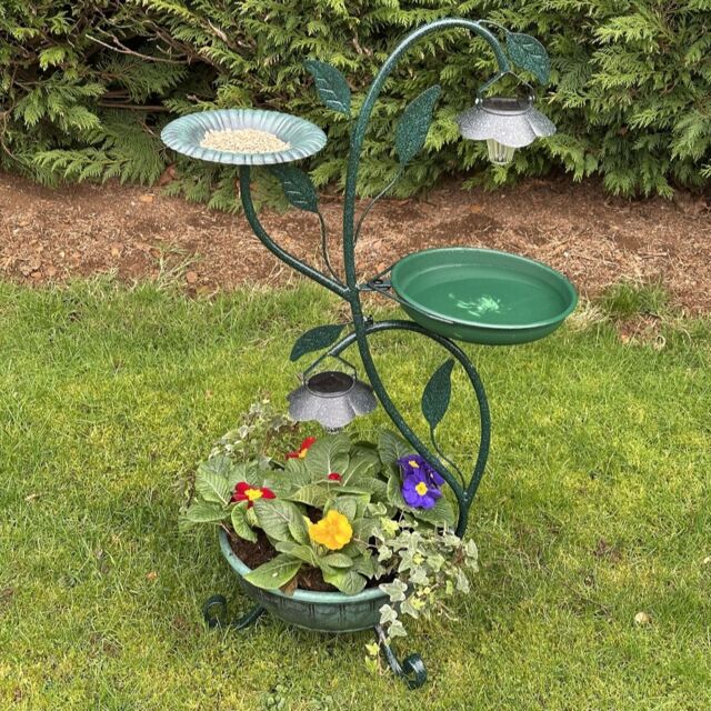 Grumpy Gardener Solar Climbing Planter and Bird Feeder