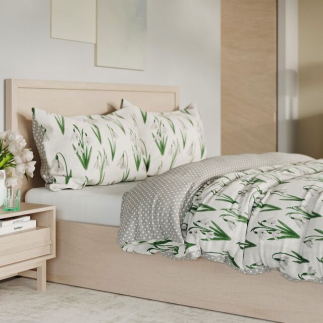 Cozee Home Snow Drop Reversible 3 Piece Duvet Set