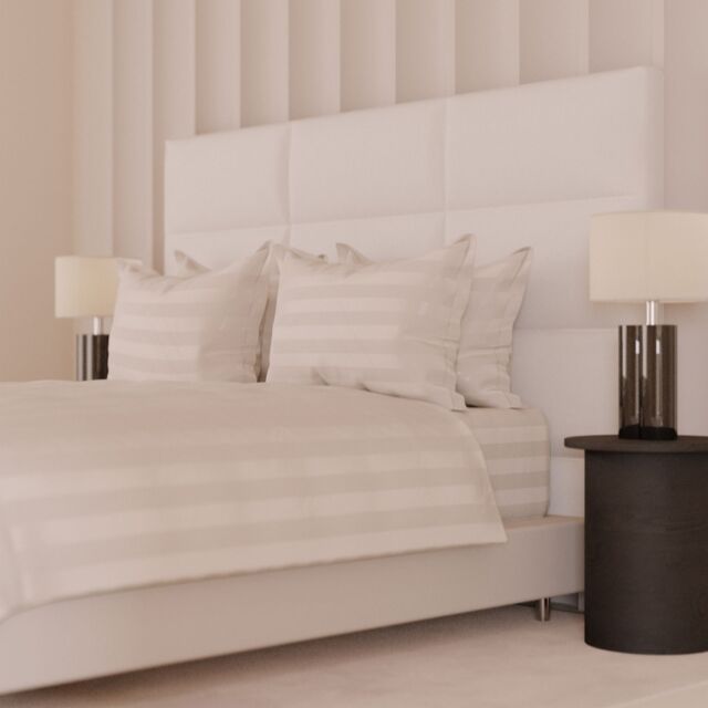 Outlet K by Kelly Hoppen Stripe Embossed 500TC 6pc Duvet Set
