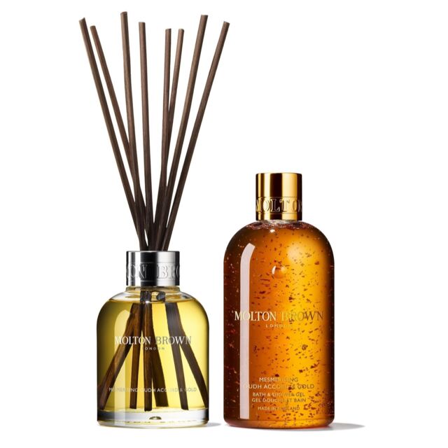 Molton Brown Oudh & Gold Reed Diffuser and Body Wash Duo
