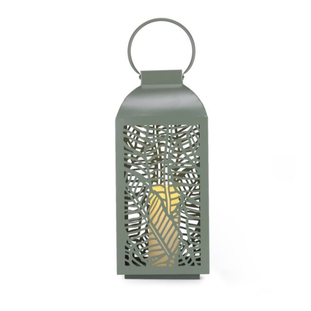 Outlet Garden Stories Large Metal Outdoor Lantern with LED Candle