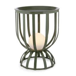 abode Outdoor Metal Side Table with Orb Light
