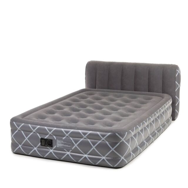 BodyFlex Inflatable Air Bed with Headboard & Integrated Pump