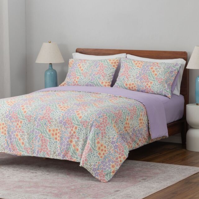 Supersoft by Cozee Home Patchwork Floral 4 Piece Duvet Set