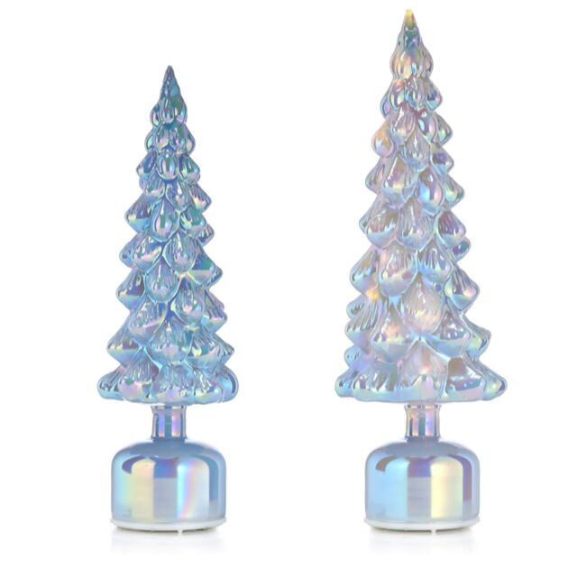 Outlet Home Stories Pre Lit Set Glass Christmas Tree