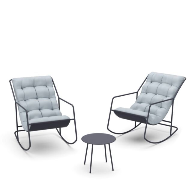 Garden Stories Ultra Comfort Padded Rocking Bistro Set