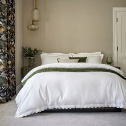 Christy 100% Cotton Sateen Duvet Set with Scallop Edge