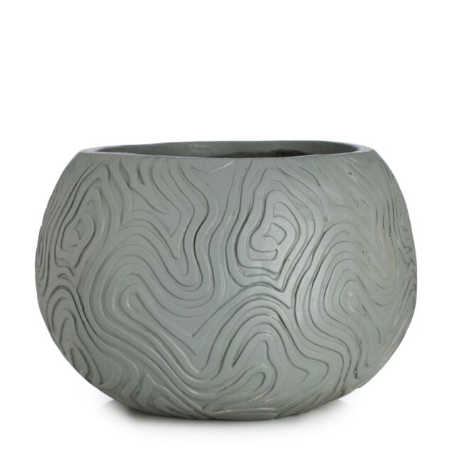 abode 30.9cm Embossed Abstract Design Outdoor Bowl Planter