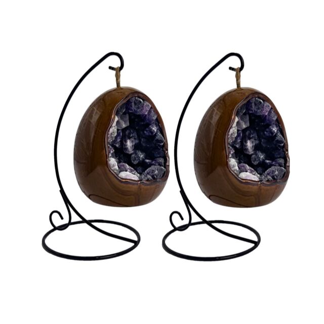 Cello Set of 2 Crystal Earth Egg Lamp