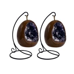Cello Set of 2 Crystal Earth Egg Lamp