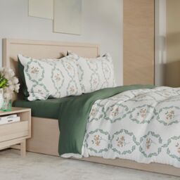 Supersoft by Cozee Home Floral Medallion 4 Piece Duvet Set