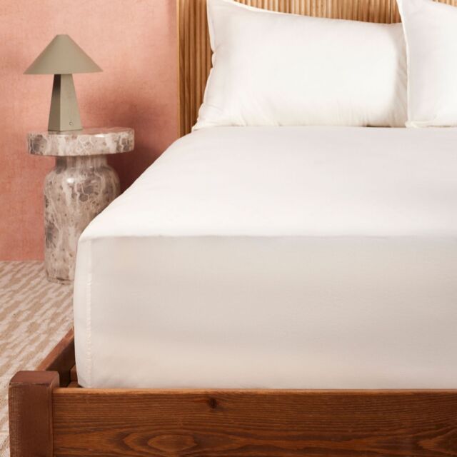 abode 100% Washed Cotton Percale Fitted Sheet