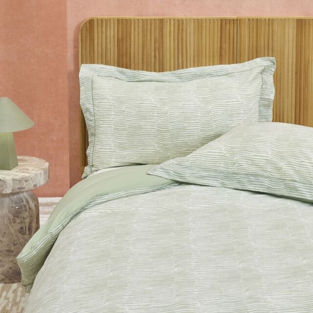 Abode Cotton Blend Abstract Duvet Embroidery stitch
