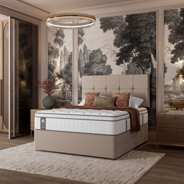 Sealy Elevate Posturepedic Gel Memory Cool Mattress and Ottoman