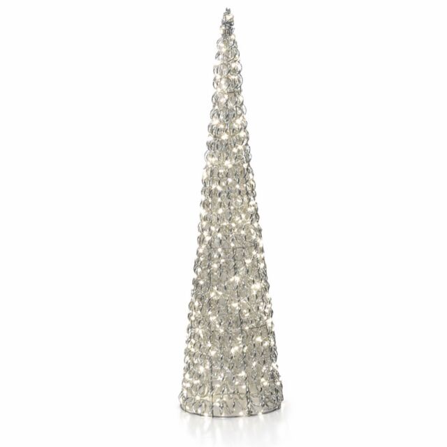 Festive Indoor/Outdoor 80cm Pre Lit Microlight Cone Tree