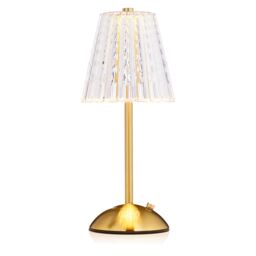 Bell & Howell Gold Rechargeable Touch Control Table Lamp