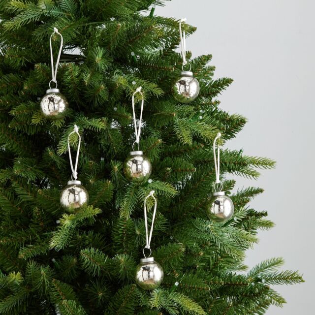K by Kelly Hoppen Set of 6 5cm Mercury Glass Baubles