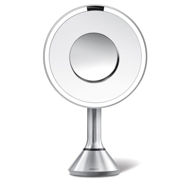 simplehuman 20cm Sensor Mirror with Touch-Control Brightness 5x & 1...