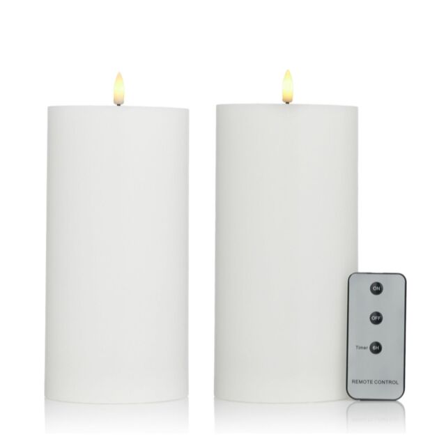 Outlet Home Stories Set of 2 Flameless Candles with Remote