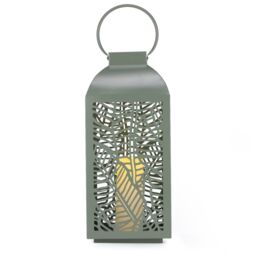 Garden Stories Large Metal Outdoor Lantern with LED Candle